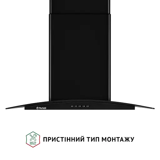 Витяжка декоративна зі склом Perfelli GRASSI 6HMB NERO - фото 2