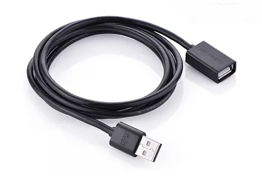 Кабель Ugreen US103 USB 2.0 A Male to A Female Cable 3 м чорний (10317) - фото 3