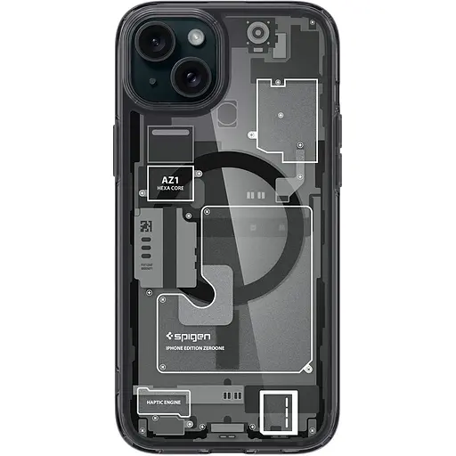 Чохол оригінальний протиударний Spigen Ultra Hybrid Crystal MagSafe для iPhone 14 Plus/15 Plus Zero One ACS06664