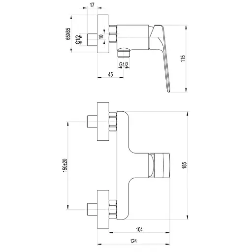 Смеситель для душа TOPAZ ODISS TO 18701-H52-BL - фото 4