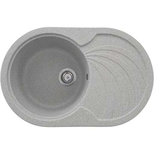 Гранитная кухонная мойка Romzha Rasa 78 Seda (602) с крылом - фото 1