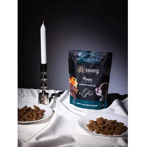 Хрусткі ласощі Savory для здорового росту цуценят, ягня та обліпиха 200 г - фото 5