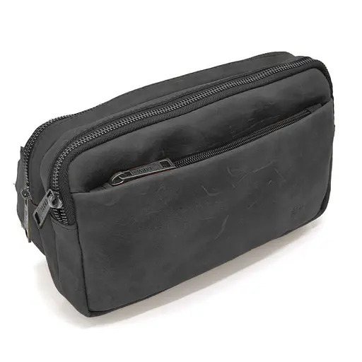 Кожаная мужская сумка на пояс TARWA 25х15х4 см sum0026006 - фото 3