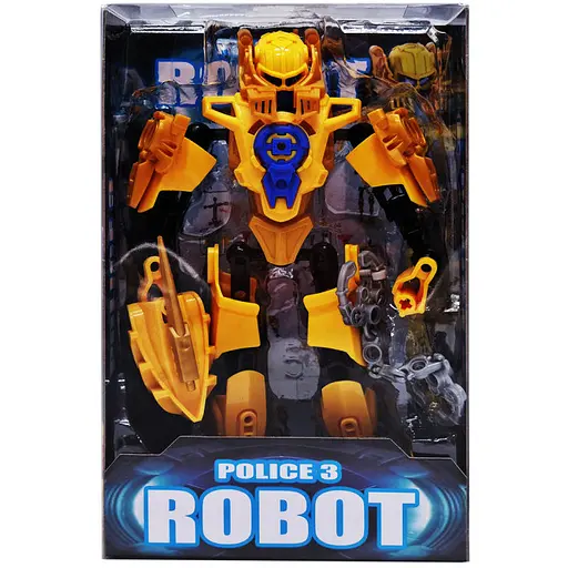 Дитяча іграшка робот Bambi Police 3 зі зброєю жовтий 2018-26(Yellow)