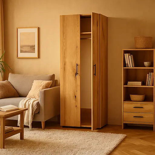 Шкаф гардеробный с трубой ОП-902 Orange-Line 700х550х1825 Дуб Эвок прибрежный - фото 2