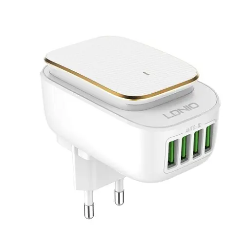 Ночник и сетевое зарядное устройство для Ldnio A4405 4 USB + кабель USB to Type-C - фото 1