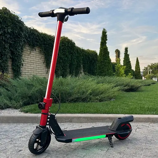 Детский электросамокат GIANT ES2 LED Max красный с LED-подсветкой (модель 2025 года) - фото 2