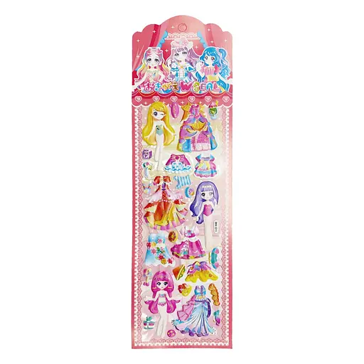 Детский набор наклеек Bambi 992327-2 для девочек, ПВХ, 33х10 см - фото 1