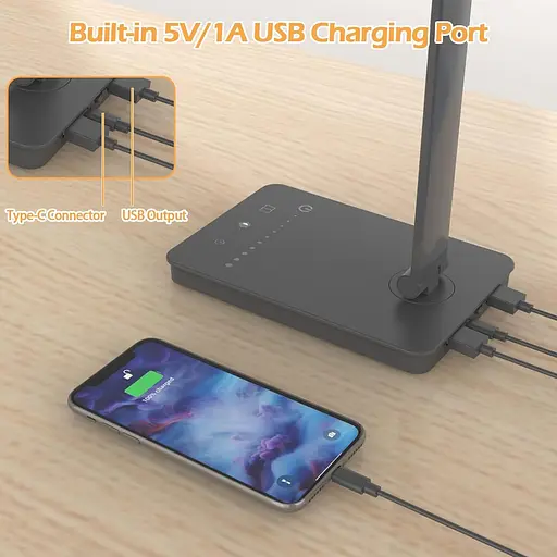 Светодиодная настольная лампа 5 цветов и 10 уровней яркости - фото 3