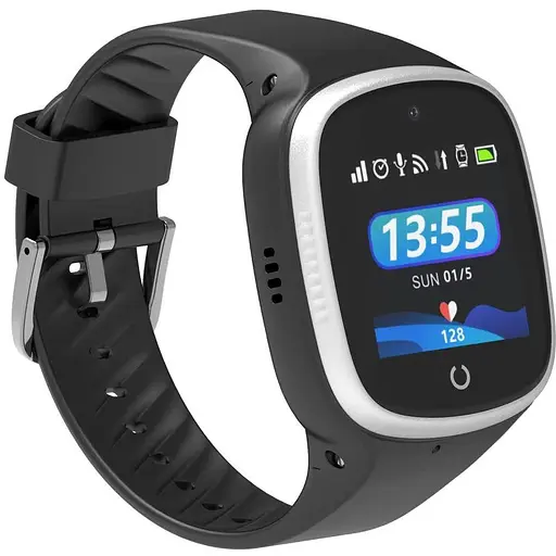 Дитячий смарт-годинник Lemfo LT06 з кнопкою SOS голосовим чатом підтримкою 4G і GPS Чорний