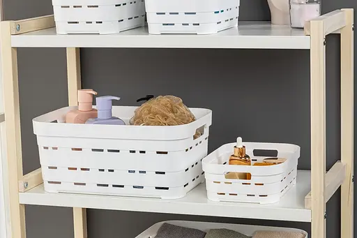 Корзина Idea Home Pyramid без крышки 10.8 л 36x24x16 см белая (00616 White) - фото 3