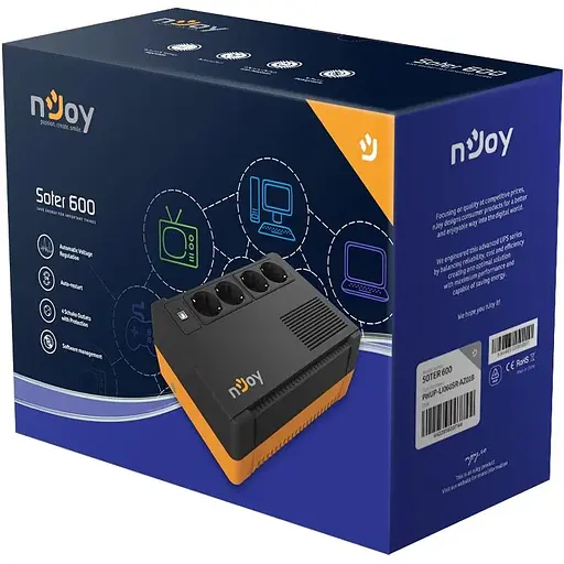 Джерело безперебійного живлення Njoy Soter 600 (PWUP-LI060SR-AZ01B) - фото 6