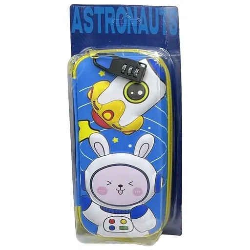 Пенал-косметичка EVA на кодовом замке Животные-космонавты, 4x36 см (в ассортименте)