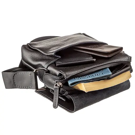 Сумка кожаная мужская SHVIGEL 19х23х6 см sum0012323 - фото 3