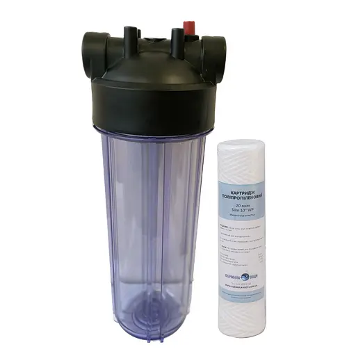 Фільтр механічної очистки Formula Vody типу SLIM 10’’ 3/4’’ з картриджем із поліпропіленової нитки