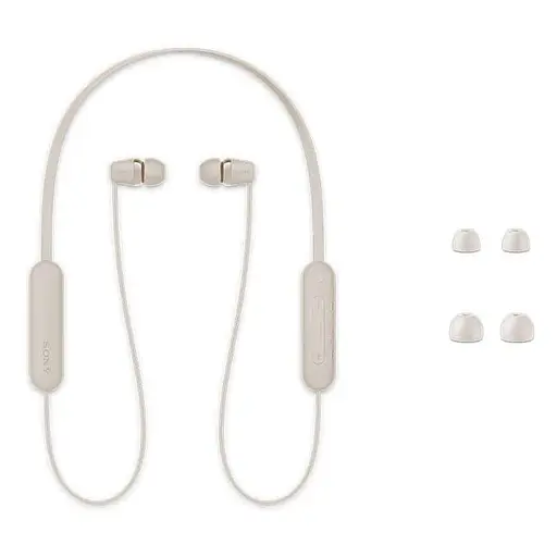 Навушники Sony WI-C100 Beige (WIC100C.CE7) - фото 4