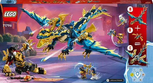 Уценка. Конструктор LEGO Ninjago Дракон стихий против робота Владычицы, 1038 деталей (71796) - фото 9