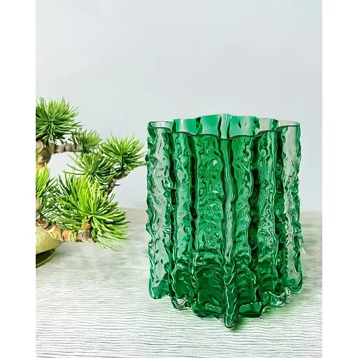 Ваза скляна  Vittora Смарагд 20.5 см зелена VT-V-0004 (148154) - фото 3