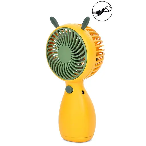 Вентилятор, 13 см, ручний/портативний, акумулятор, USB-зарядка, MK5607 (В асортименті)