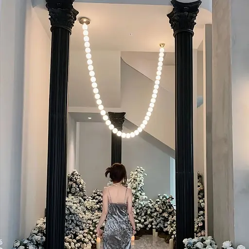 Люстра із серії Perla на 40 кульок 360 см 3 світлових режими | Line F | Арт. SG011/40 AB - фото 2