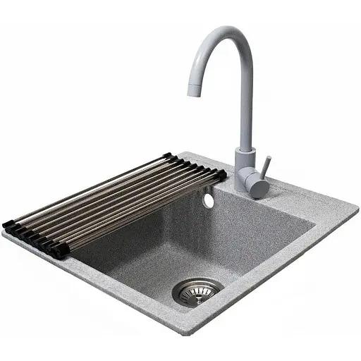 Комплект гранітна мийка + змішувач Romzha Adiere Seda (A) - фото 1