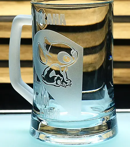 Парні пивні келихи 660 мл Ліло і Стіч з гравіюванням  кружки для закоханих  Іменний подарунок для пари - фото 5