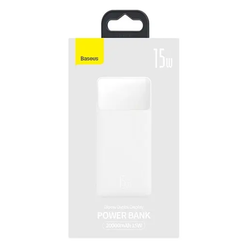 Внешний аккумулятор Baseus Bipow Digital Display 15W 20000mAh Type-C PPDML-J02 White (70161) - фото 5
