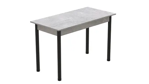 Стол кухонный Ferrum-decor Бенита 75x120x70 Черный ДСП Бетон 16мм (FRD-105569) - фото 3