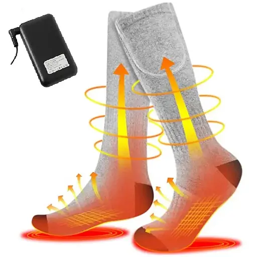 Шкарпетки з підігрівом ZBHSWZ03 з блоком живлення 5000mAh 38-44р. (Сірий)