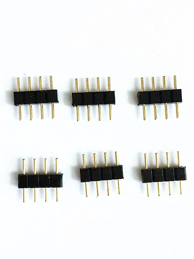 2PCS чорний 4-контактний кабель світлодіодного розгалужувача Роз'єм світлодіодної стрічки 2-сторонній розгалужувач Y - фото 3