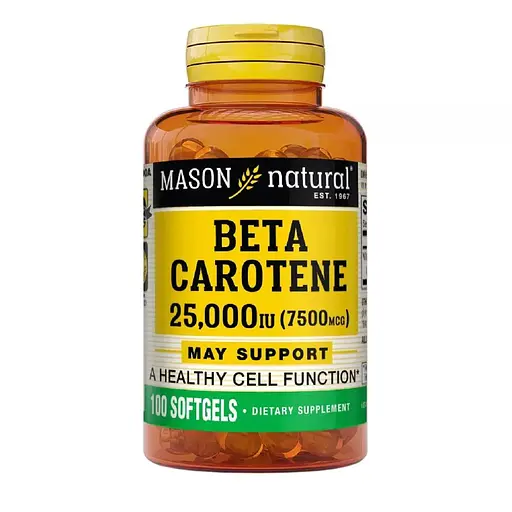 Бета-каротин 25000МЕ Mason Natural Beta Carotene 100 гелевих капсул