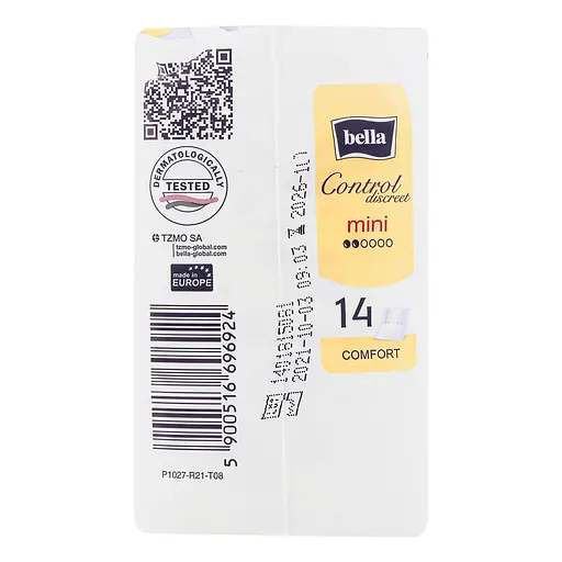 Прокладки урологические Bella Control Discreet Mini 1+1=3 42 шт. (3 уп. х 14 шт.) - фото 6