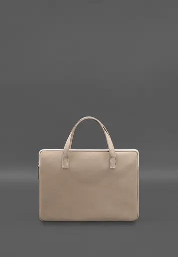 Шкіряний чохол BlankNote з ручками для ноутбука 13 дюйм Світло-бежевий - фото 2