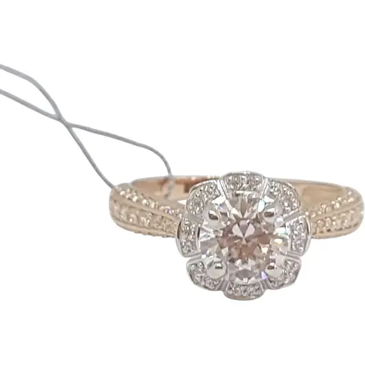 Золотое кольцо Харьковская ювелирная фабрика с фианитами Swarovski. 80512-СВ 18,5