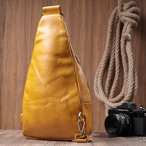 Женская сумка Vintage из экокожи с акцентом на текстильную лямку 18х33х10 см sum0026971 - фото 10