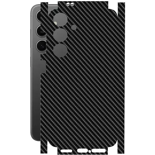 Защитная пленка StatusSKIN для Samsung Galaxy S24 SM-S921 Корпус Винил Карбон черный - фото 1