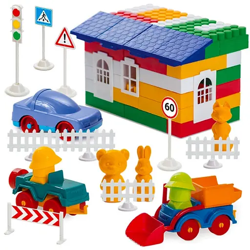 Дитячий конструктор "Лідер" №5 1-054, 200 великих деталей - фото 2