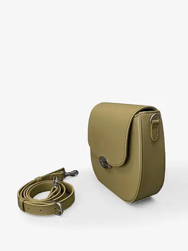 Жіноча шкіряна сумка Naomi оливкова - фото 3