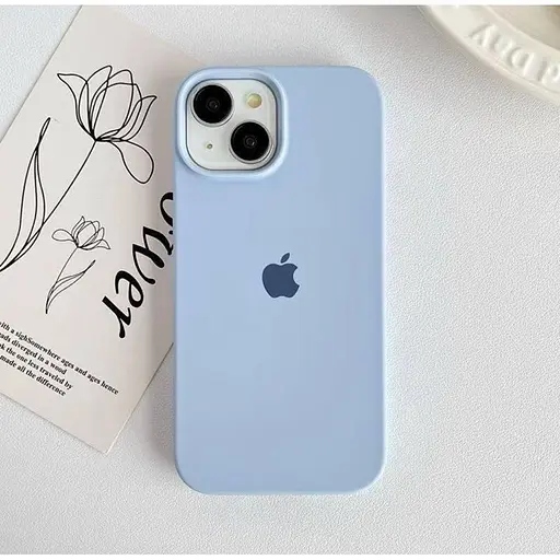 Силиконовый чехол матовый голубой, для iPhone 12 Pro - фото 2