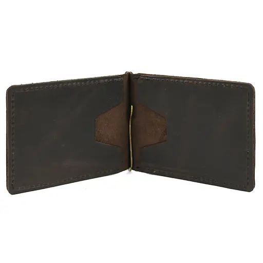 Зажим с монеткой кожаный темно-коричневый Tarwa 11.5х8х1 см acs0032184 - фото 6