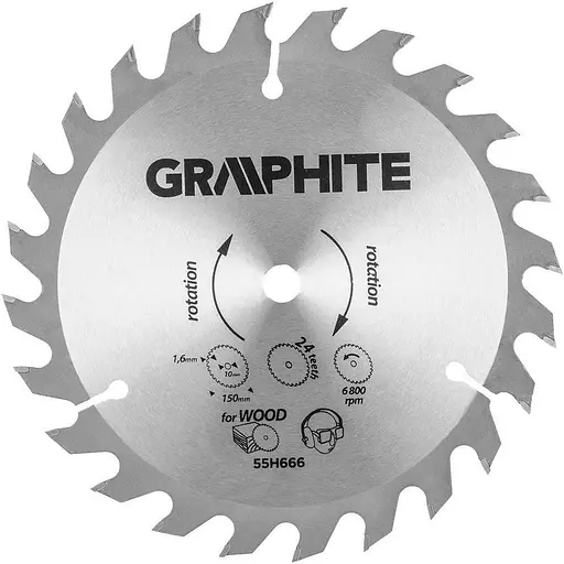 Диск пильный по дереву Graphite 150 x 10 мм (55H666)