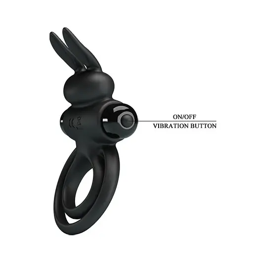 Виброкольцо Pretty Love Vibro Penis Ring Bunny III 9.7 см черный - фото 8