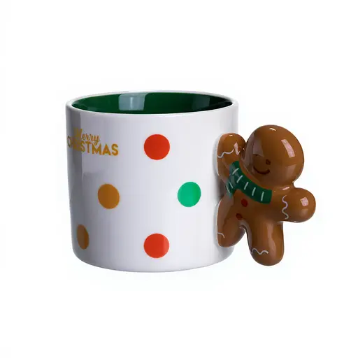 Чашка фарфоровая новогодняя Marry Christmas 350 мл Различные цвета Yiwu FM-CS-51WGR - фото 4