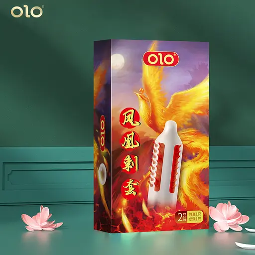 Презервативы стимулирующие с усиками OLO Phoenix с силиконовой смазкой 18 см 2 шт.