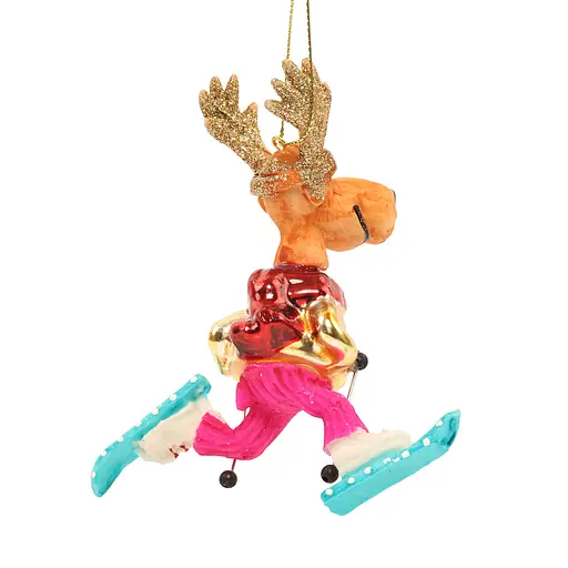 Ялинкова прикраса "Олень на лижах" 10,5*12,2 см, YQ1409212 - фото 2