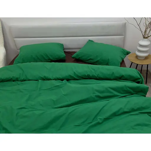 Підковдра Ecotton Євро фланель Dark Green 210х220 см темно-зелений (25537) - фото 2