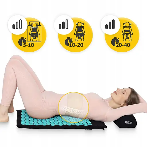 Коврик акупунктурный с валиком 4FIZJO Classic Mat Аппликатор Кузнецова Black/Blue (P-5905973402385) - фото 11