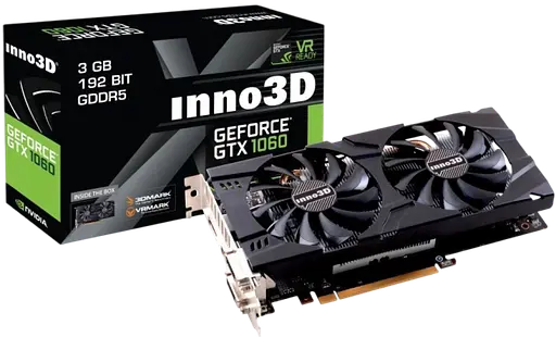 Видеокарта GeForce GTX 1060 6GB Inno3D Twin X2 (N106F-5SDN-N5GS) Б/У - фото 1