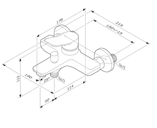 Смеситель для ванны Am.Pm X-Joy black F85A10022 Черный матовый - фото 12