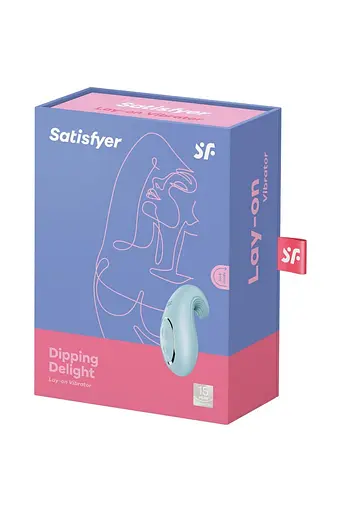 Вібратор Satisfyer Dipping Delight 9 см блакитний - фото 5